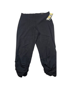 NWT style & Co. Black ruched capri pull on pants sz M career casual teacher